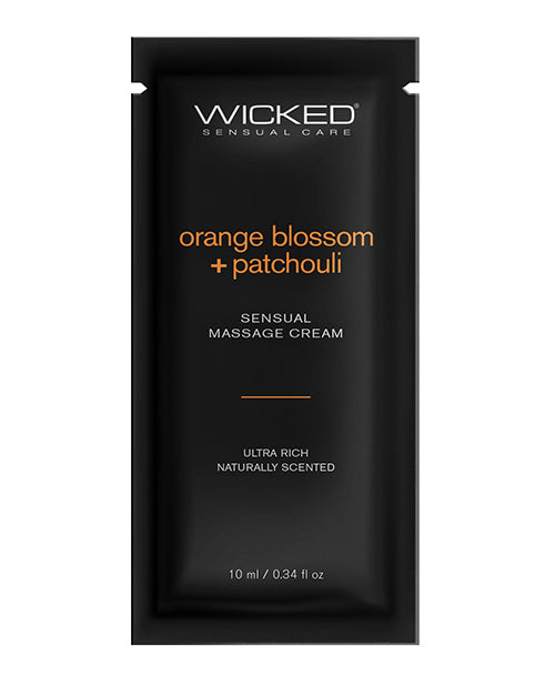 Wicked Sensual Care Orange Blossom & Patchouli Massage Cream - .34 Oz - LUST Depot