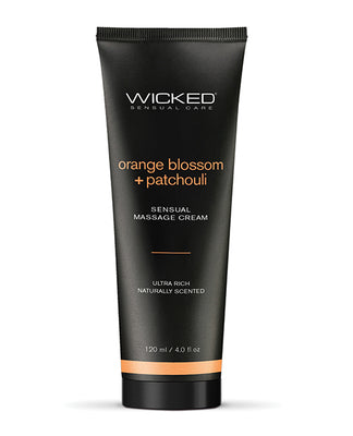 Wicked Sensual Care Orange Blossom & Patchouli Massage Cream  - 4 Oz