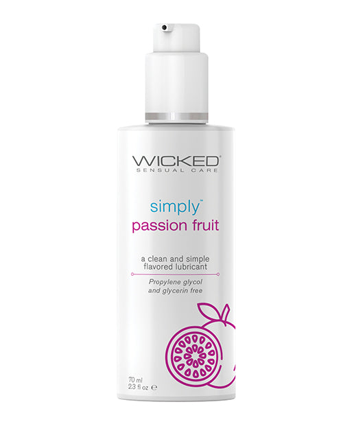 Wicked Sensual Care Simply Water Based Lubricant - 2.3 Oz Passion Fruit - LUST Depot