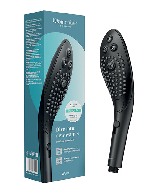 Womanizer Wave Shower Head - Black - LUST Depot