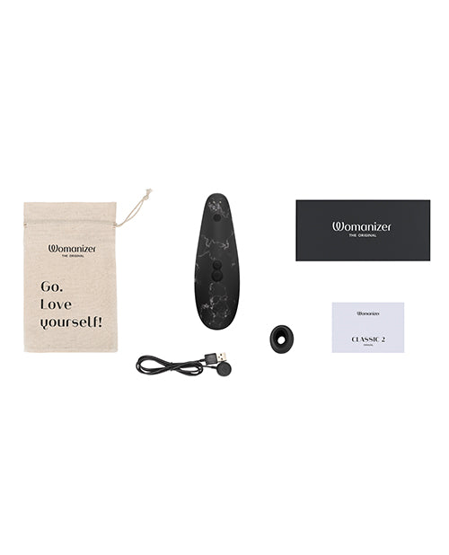 Womanizer Classic 2 Marilyn Monroe Special Edition - Black Marble - LUST Depot