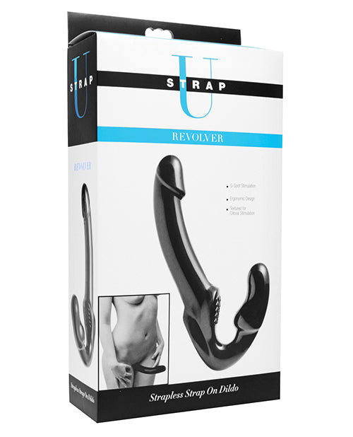 Revolver Strapless Strap On G Spot Dildo - Black - LUST Depot