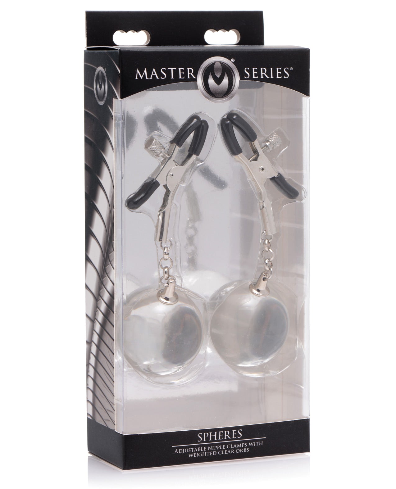 Master Series Spheres Adjustable Nipple Clamps & Weighted Clear Orbs - LUST Depot