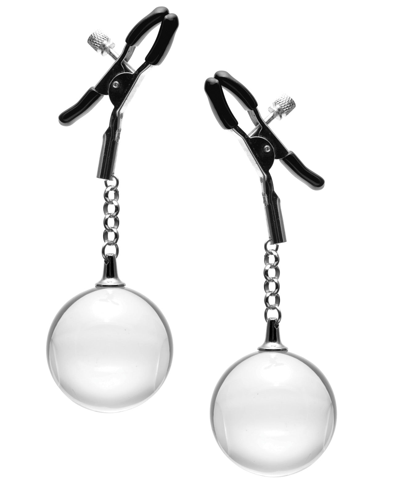 Master Series Spheres Adjustable Nipple Clamps & Weighted Clear Orbs - LUST Depot