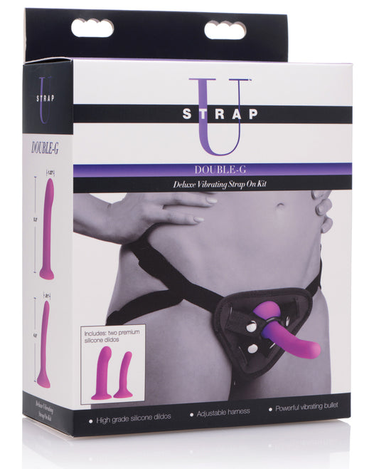 Strap U Double G Deluxe Vibrating Strap-on Kit - LUST Depot