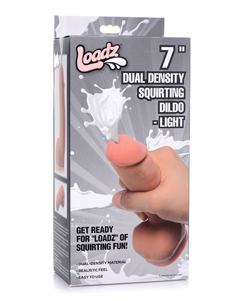 Loadz 7" Dual Density Squirting Dildo - Light - LUST Depot