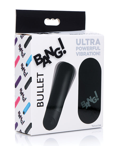 Bang! Vibrating Bullet W- Remote Control - Black - LUST Depot