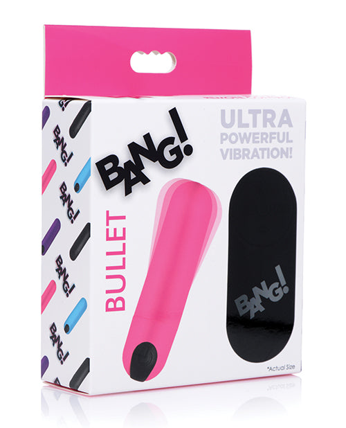 Bang! Vibrating Bullet W- Remote Control - Pink - LUST Depot