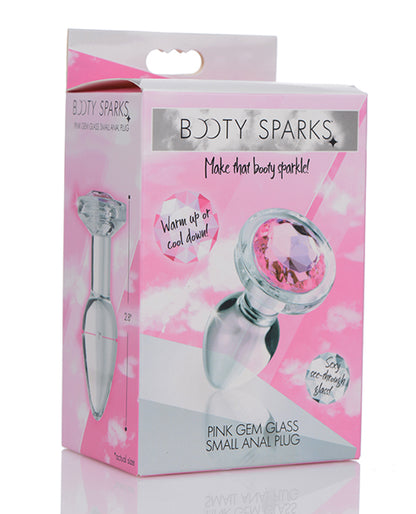 Booty Sparks Pink Gem Glass Anal Plug - Small - LUST Depot