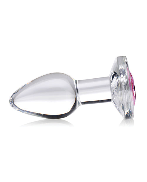 Booty Sparks Pink Gem Glass Anal Plug - Small - LUST Depot