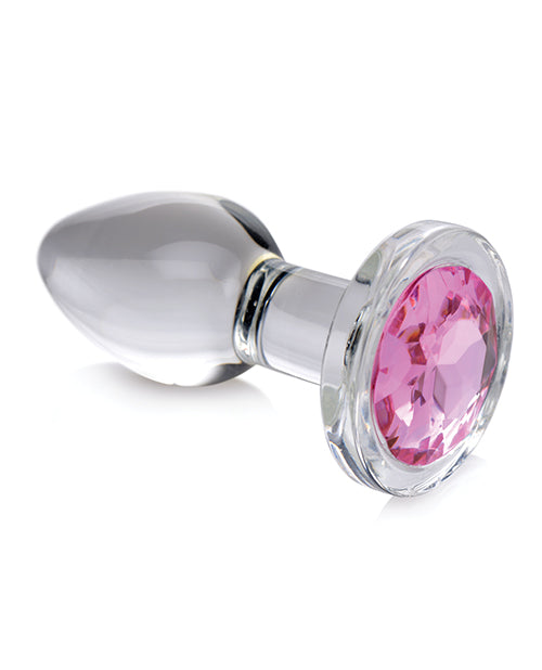 Booty Sparks Pink Gem Glass Anal Plug - Small - LUST Depot