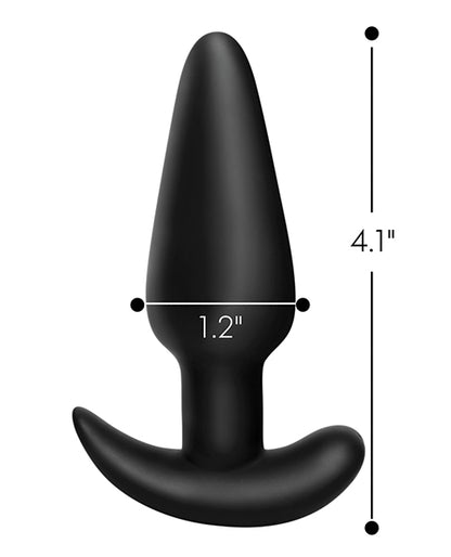 Bang! 21x Vibrating Silicone Butt Plug W-remote - Black - LUST Depot