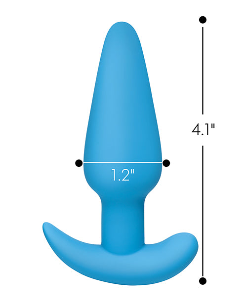 Bang! 21x Vibrating Silicone Butt Plug W-remote - Blue - LUST Depot