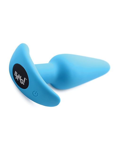 Bang! 21x Vibrating Silicone Butt Plug W-remote - Blue - LUST Depot