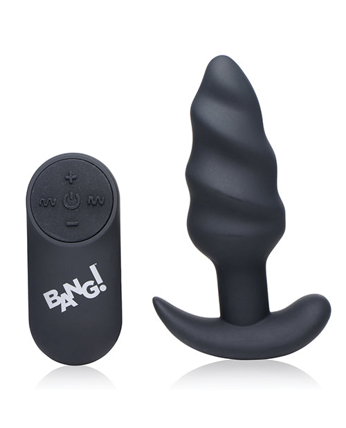 Bang! Vibrating Butt Plug W-remote Control - Black - LUST Depot