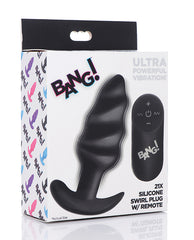 Bang! Vibrating Butt Plug W-remote Control - Black