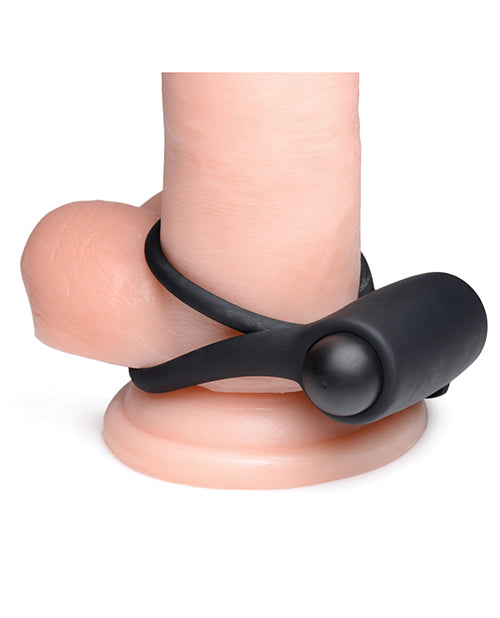 Bang! Vibrating Cock Ring & Bullet W-remote Control - Black - LUST Depot