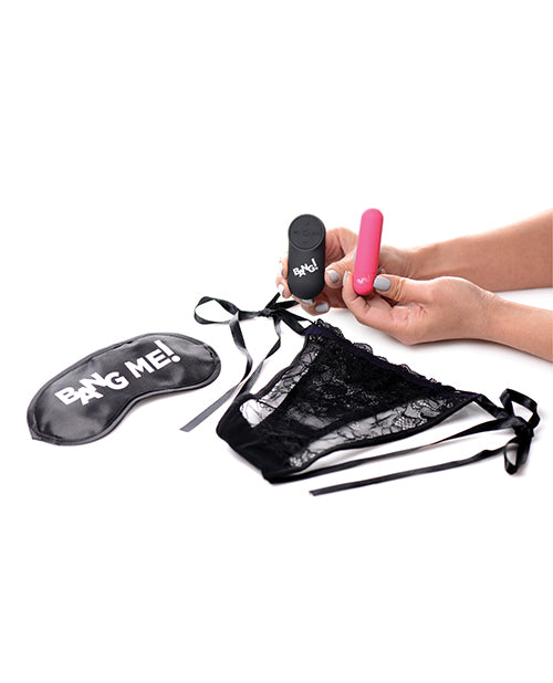 Bang! Power Panty  & Blindfold Kit - Pink - LUST Depot