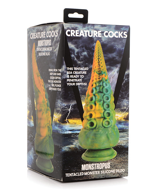 No Eta Creature Cocks Monstropus Tentacled Monster Silicone Dildo - Green-yellow - LUST Depot