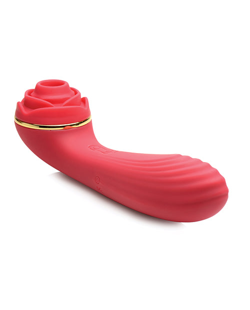 Inmi Bloomgasm Passion Petals 10x Silicone Suction Rose Vibrator - Red - LUST Depot