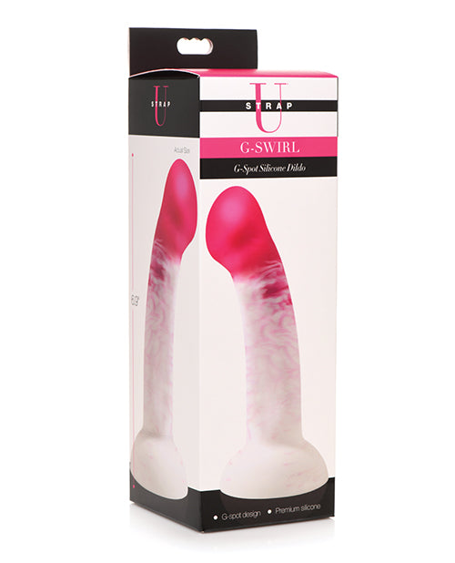 Strap U G Swirl G Spot Silicone Dildo - Pink - LUST Depot