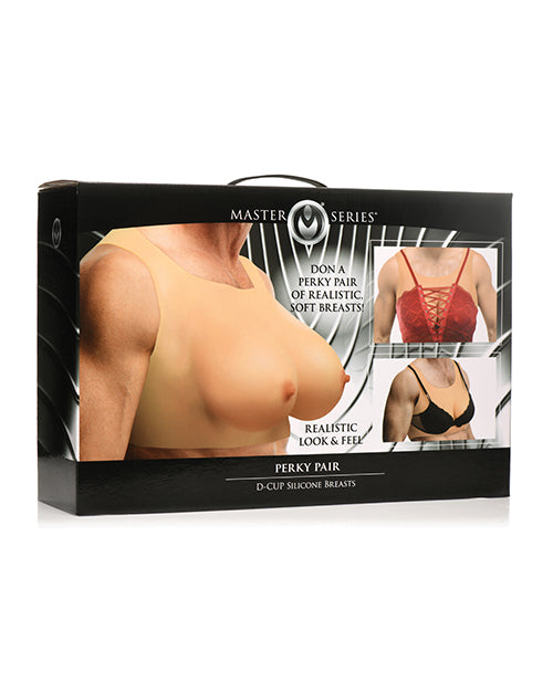 Master Series Perky Pair D Cup Silicone Breasts - Light - LUST Depot