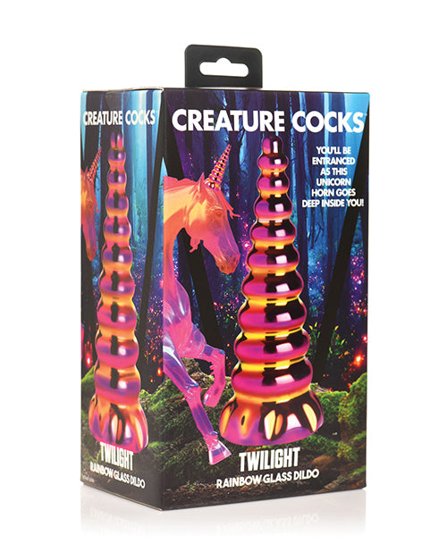 Creature Cocks Twilight Rainbow Glass Dildo - LUST Depot