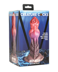 Creature Cocks Deep Diver Silicone Dildo - Multi Color