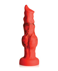 Creature Cocks Fire Hound Silicone Dildo - Medium Red