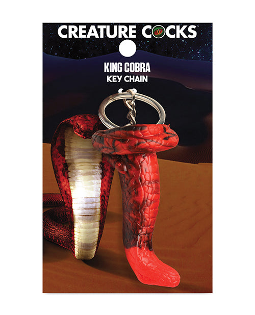 Creature Cocks King Cobra Silicone Key Chain - Black/Red - LUST Depot