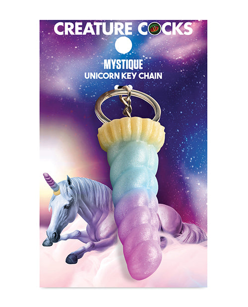 Creature Cocks Mystique Unicorn Silicone Key Chain - Multi Color - LUST Depot