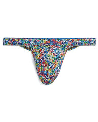 2xist Sliq Micro 1 Y-back Thong Rainbow Sequin Sm