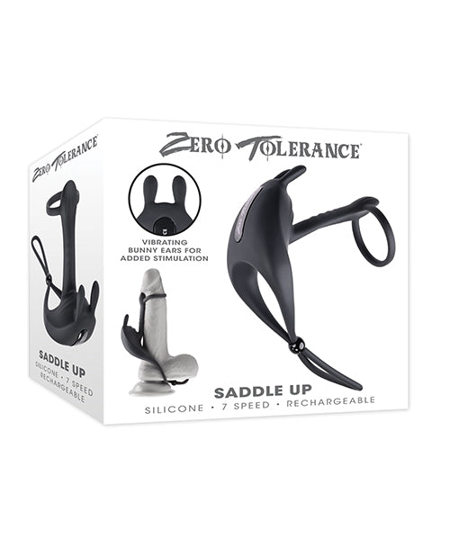 Zero Tolerance Saddle Up Cock & Ball Vibrator - Black - LUST Depot