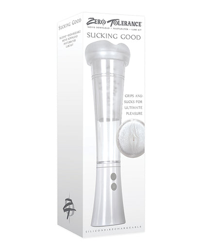 Zero Tolerance Sucking Good Rechargeable Vibrating Pump - White-clear - LUST Depot