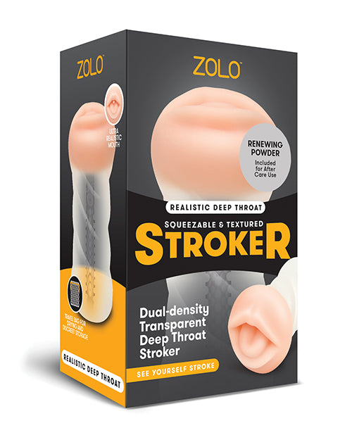 Zolo Realistic Deep Throat Dual Density Transparent Stroker - LUST Depot