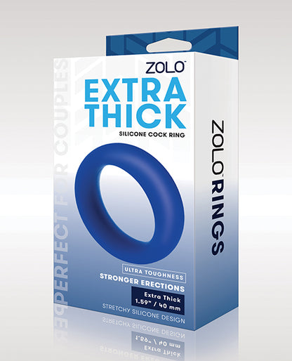 Zolo Extra Thick Silicone Cock Ring - Blue - LUST Depot