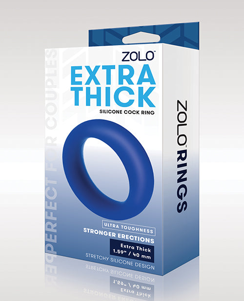 Zolo Extra Thick Silicone Cock Ring - Blue - LUST Depot