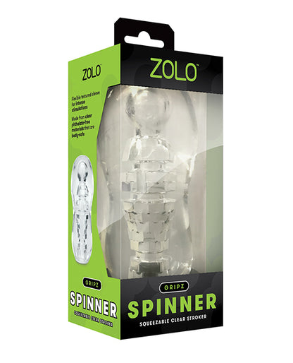 Zolo Gripz Spinner Stroker - Clear - LUST Depot