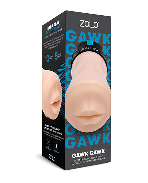 Zolo Gawk Gawk Deep Throat Vibrating Masturbator - Ivory - LUST Depot